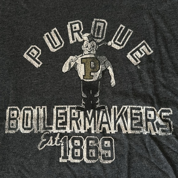 Perdue Boilermakers The Original Retro Brand super soft heather grey/blk T-shirt - Picture 2 of 7